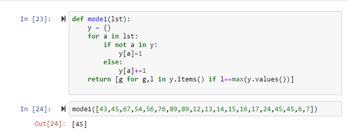 How to calculate mode