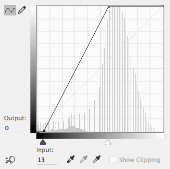 Curves dialog showing refined settings for adjusting contrast in hair selection