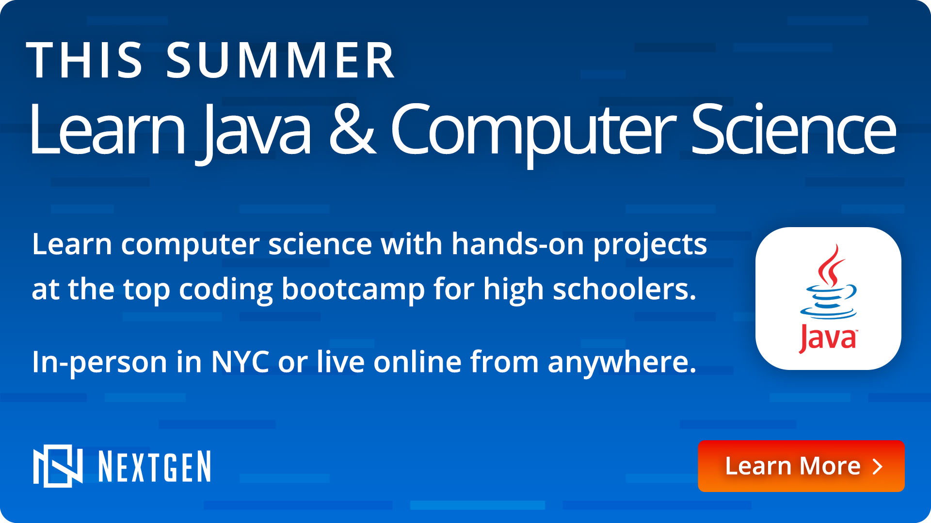 Learn Java and Computer Science This Summer