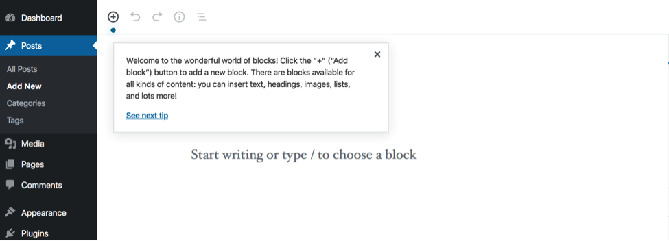 Wordpress Blocks New Feature