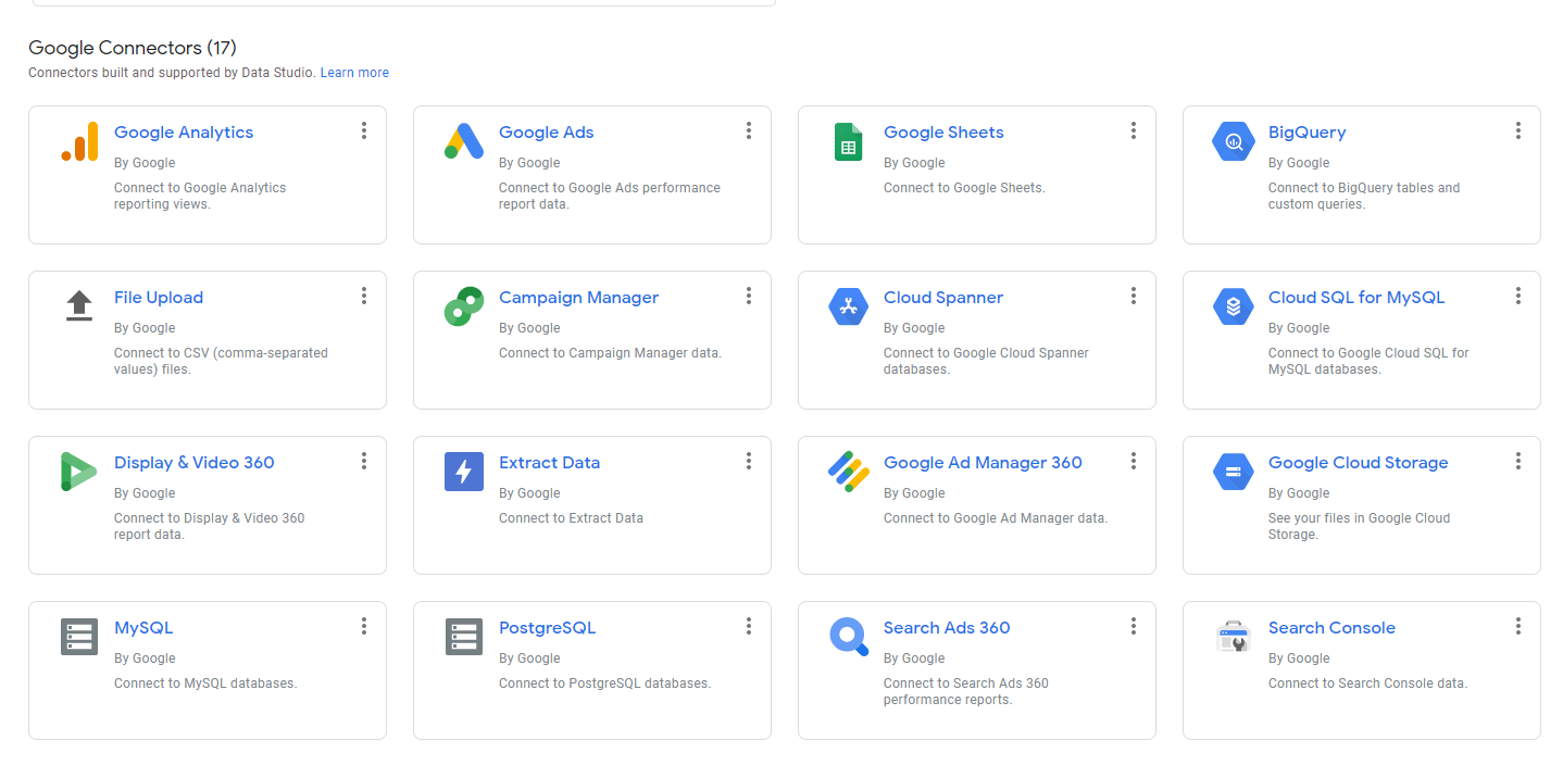 Data Studio Connectors