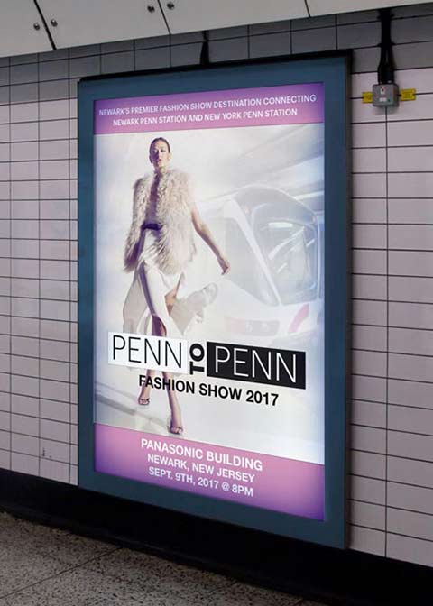 Subway advertisement class project created in Graphic Design Fundamental course