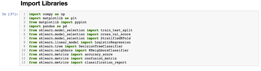 Import Libraries Python Jupyter Notebook