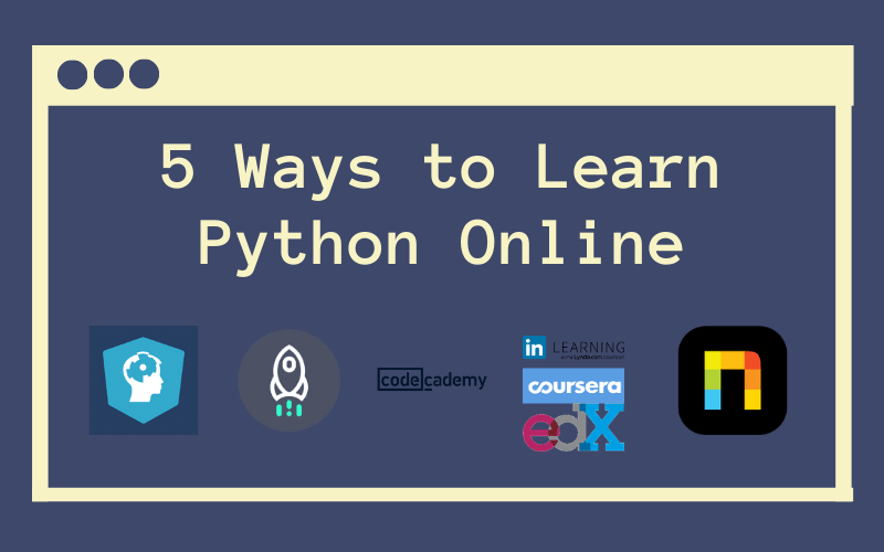 5 Ways to Learn Python Online Graphic
