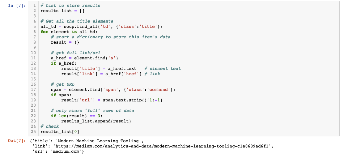 Python Scraping Code