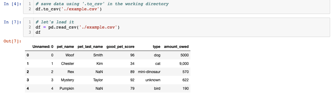 To CSV Pandas