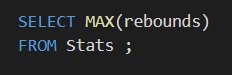 SQL MAX statement