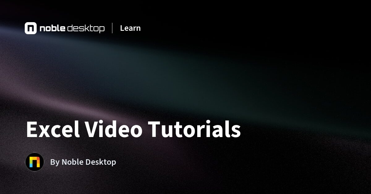 Excel Tutorial Study Best Excel Video Tutorials: Get Started Learning Excel