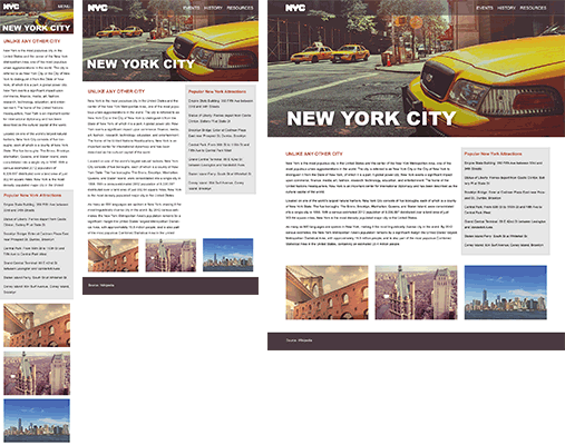 Example of Responsive Web Design